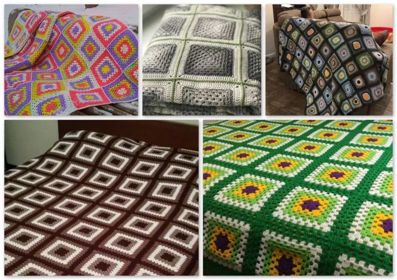 Плед из квадратов крючком (85 фото): пошаговые мастер-классы для начинающих и схемы с описанием вязания красивого пледа