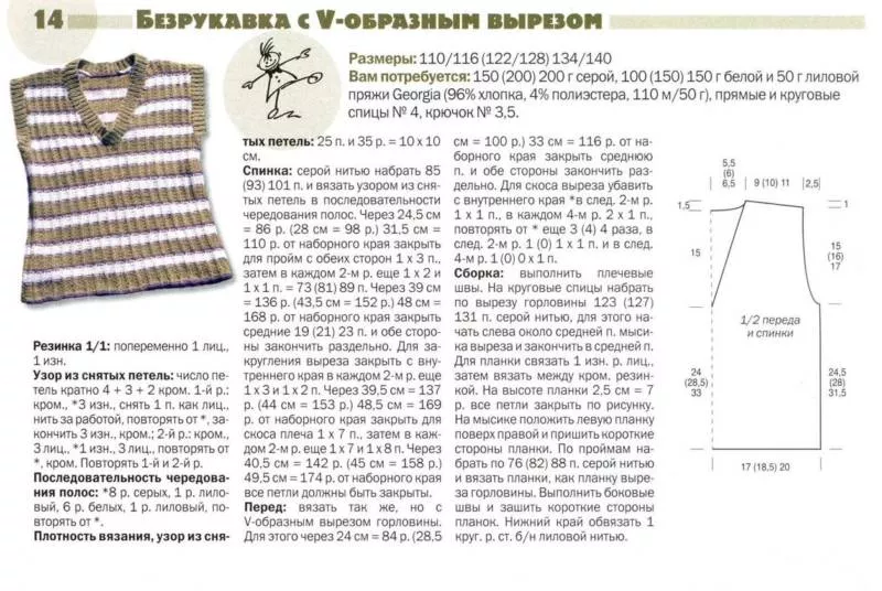Безрукавка женская спицами - пошаговые схемы для начинающих с описанием вязания простой красивой безрукавки