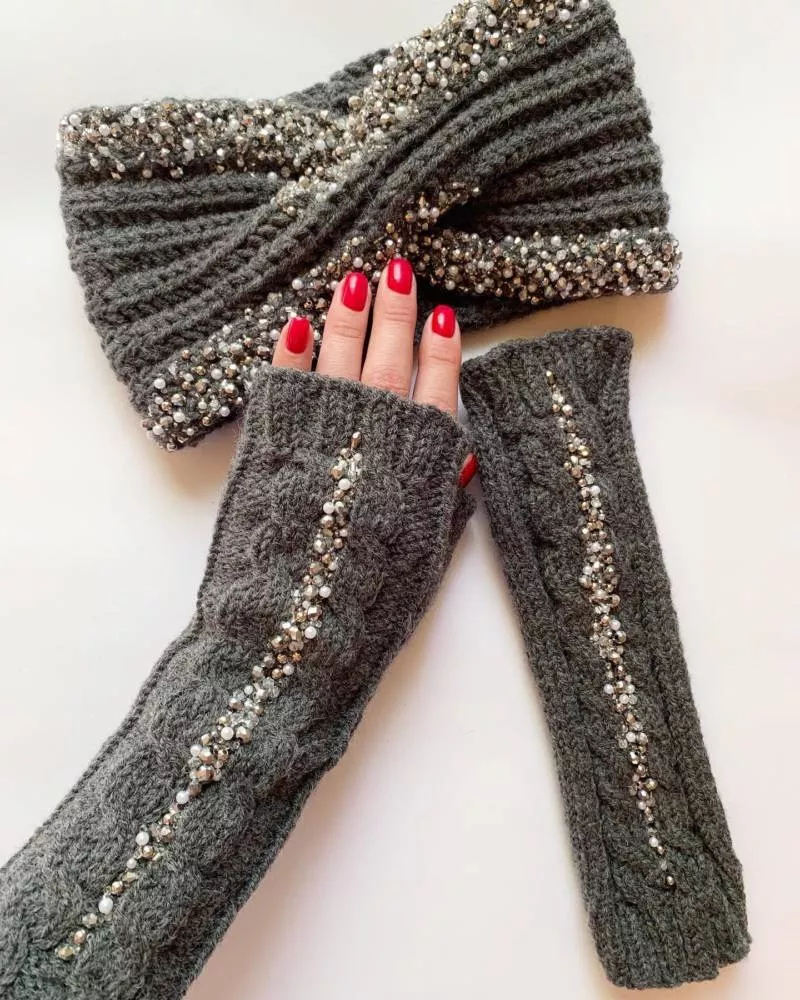 Повязка на голову спицами - схемы для начинающих с описанием вязания красивой повязки на голову для женщин и девочек