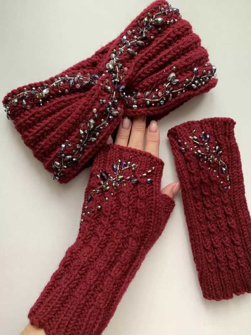 Повязка на голову спицами - схемы для начинающих с описанием вязания красивой повязки на голову для женщин и девочек