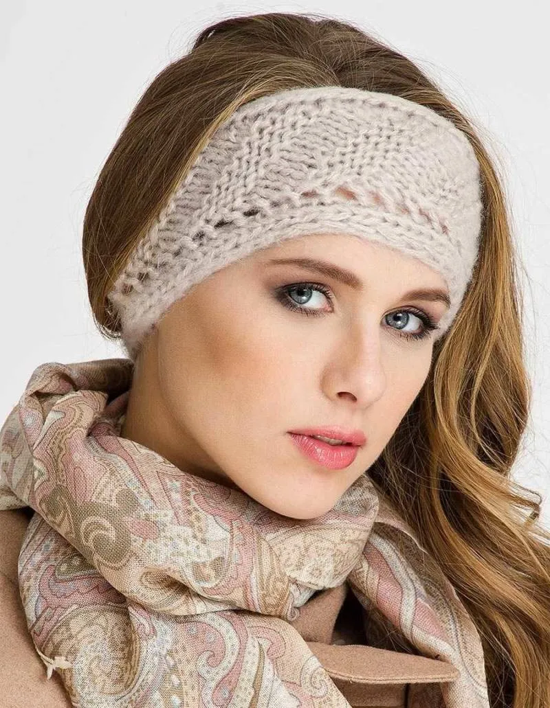 Повязка на голову спицами - схемы для начинающих с описанием вязания красивой повязки на голову для женщин и девочек
