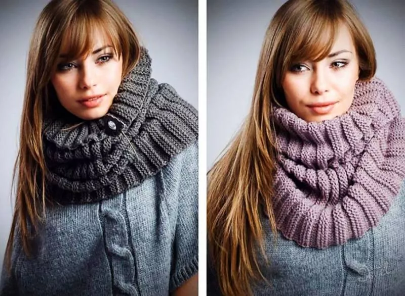 Снуд спицами - простые узоры и пошаговые схемы для начинающих с описанием вязания красивого снуда спицами