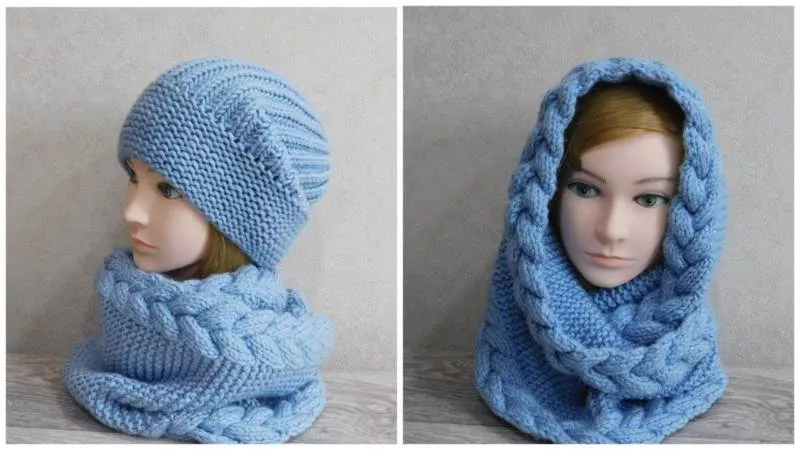 Снуд спицами - простые узоры и пошаговые схемы для начинающих с описанием вязания красивого снуда спицами