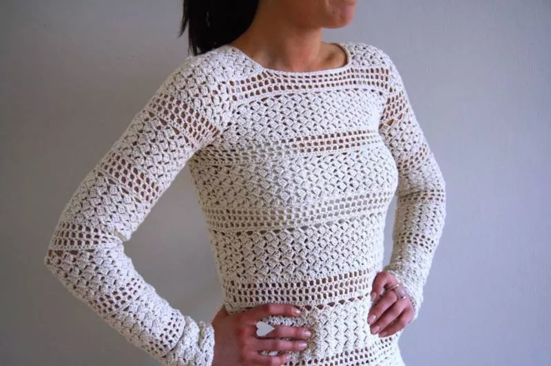 Свитер крючком - пошаговые мастер-классы для начинающих и схемы с описанием вязания простого свитера крючком