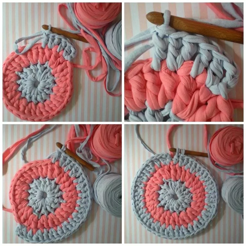 Коврик из трикотажной пряжи крючком - схемы для начинающих для вязания красивого прямоугольного, круглого, овального и квадратного коврика (133 фото)