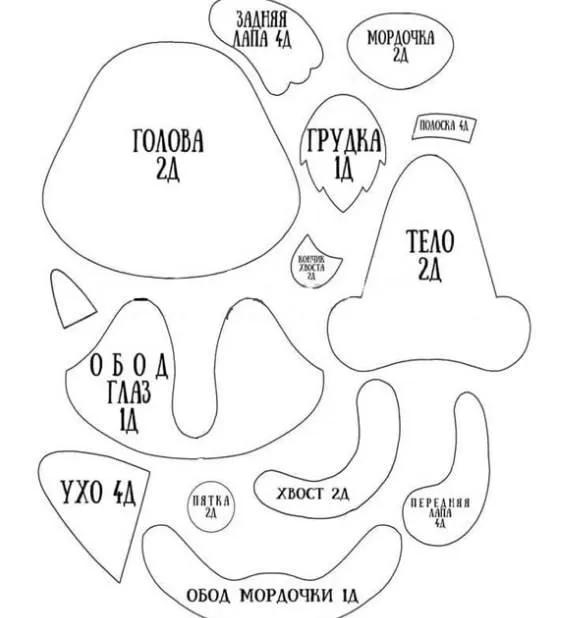 Тигр из фетра своими руками (149 фото): выкройки и схемы поделки игрушки тигр из фетра