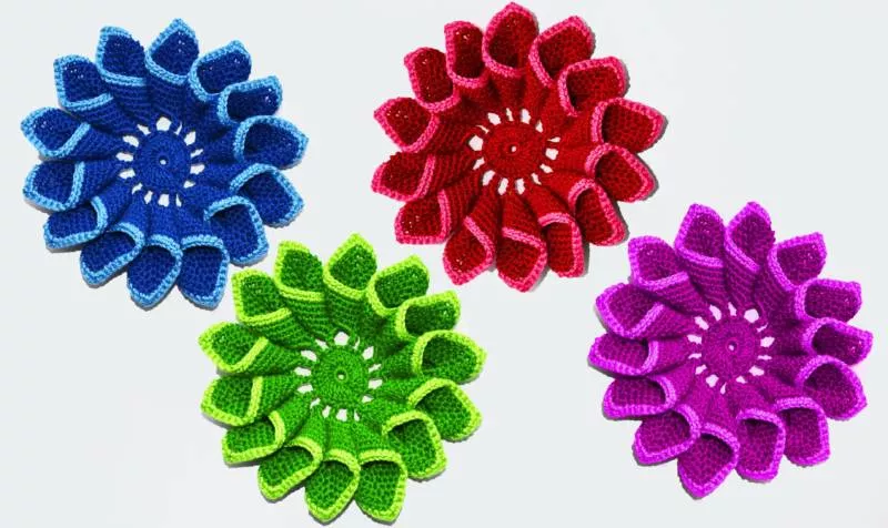 Вязание цветов крючком - пошаговые мастер-классы для начинающих и схемы с описанием вязания цветов крючком