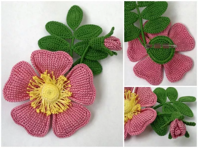 Вязание цветов крючком - пошаговые мастер-классы для начинающих и схемы с описанием вязания цветов крючком