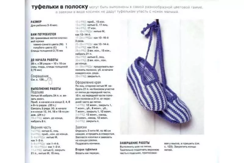 Вязание следков спицами - пошаговые схемы для начинающих с описанием вязания простых следков на двух спицах