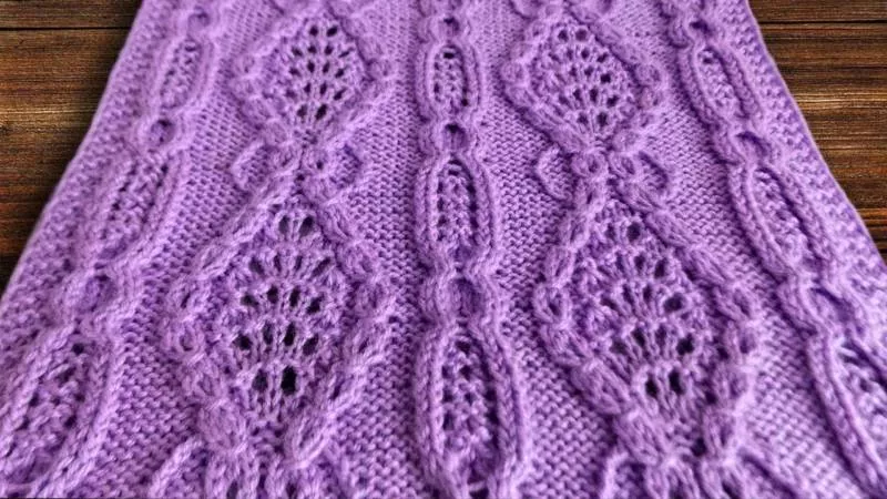 Японские узоры спицами - схемы с описанием вязания на русском красивого, ажурного японского узора спицами