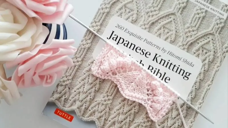 Японские узоры спицами - схемы с описанием вязания на русском красивого, ажурного японского узора спицами