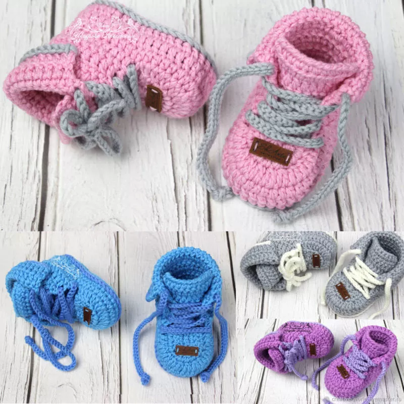 Пинетки крючком - пошаговые мастер-классы для начинающих и схемы с описанием вязания простых пинеток для новорожденных