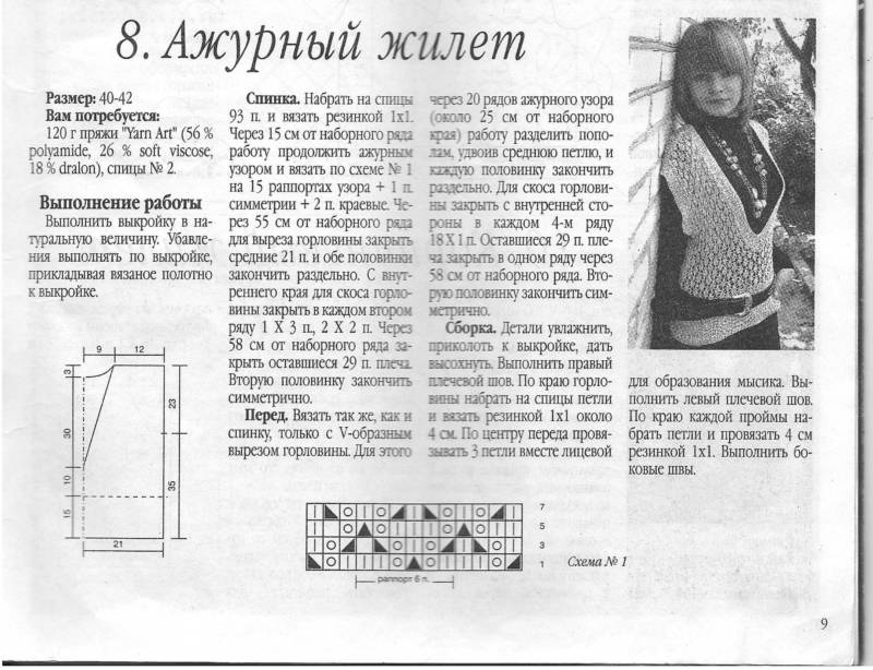 Жилет спицами - схемы для начинающих с описанием вязания простого женского, мужского и детского жилета