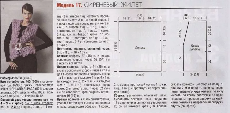 Жилет спицами - схемы для начинающих с описанием вязания простого женского, мужского и детского жилета
